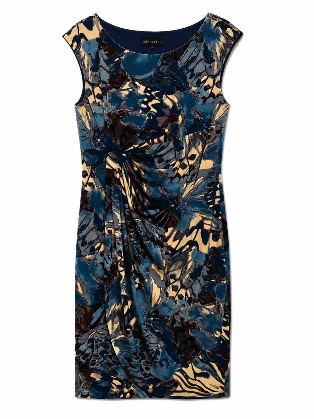 connected apparel Teal Multi-Print Sleeveless Swim One-Piece Cover